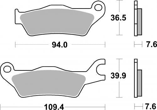SBS 951HF BRAKE PADS ORGANIC