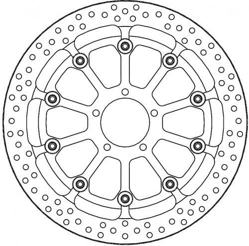 MOTO MASTER 116122, HALO T-FLOATER ALU DISC 320