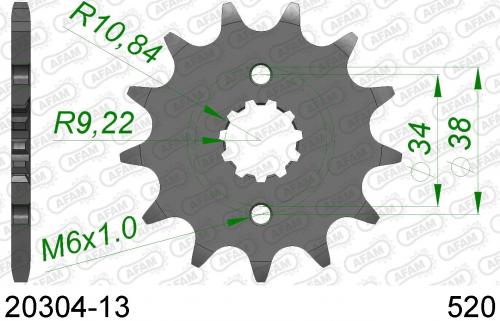 AFAM FRONT 13T, 520 AF12030413