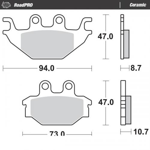 MOTO MASTER 409004, BRAKE PADS ORGANIC