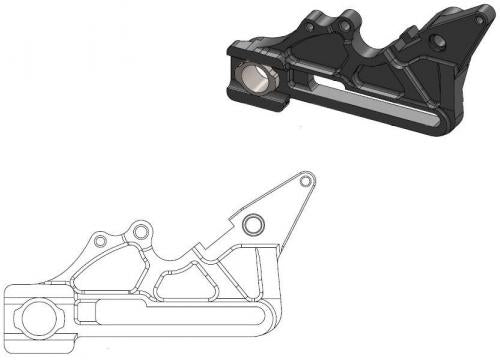 MOTO MASTER 211109, CALIPER ADAPTER BRACKET