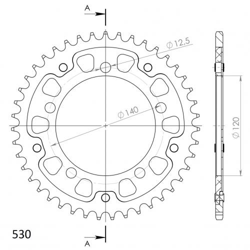 SUPERSPROX SUPERSPROX REAR STEALTH 43T, BLUE, 530 SU6179743D