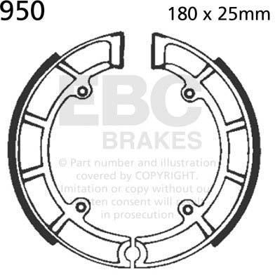 EBC 950 EBC BRAKE SHOES