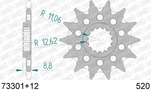 AFAM FRONT 12T, 520 AF17330112S