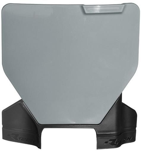 RTECH FACTORY FRONT NUMBER PLATE QUANTUM GREY-BLACK