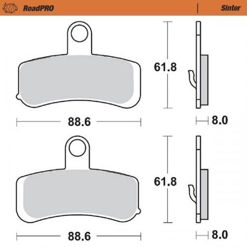 MOTO MASTER 411501, BRAKE PADS SINTER