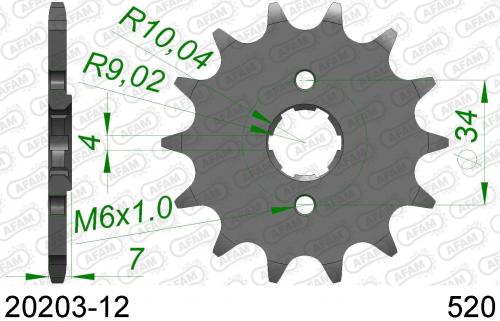 AFAM FRONT 12T, 520 AF12020312
