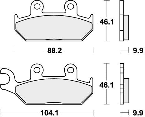 SBS 650HF BRAKE PADS ORGANIC