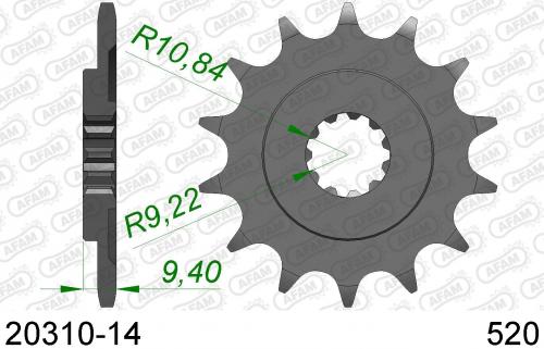 AFAM FRONT 14T, 520 AF12031014