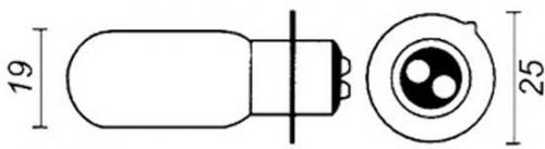 ELECTRICAL (10 PACK) 7V 18/18W MPF BULB P3596A