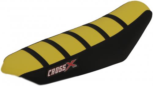 CROSS X SEAT COVER, YELLOW-BLACK-BLACK(STRIPES) M14013YBB