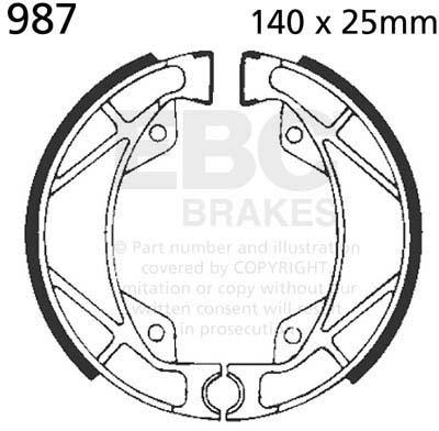 EBC 987 EBC BRAKE SHOES