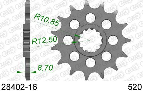 AFAM FRONT 16T, 520 AF12840216