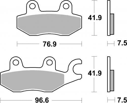 SBS 955DS-1 BRAKE PADS SINTER RACING
