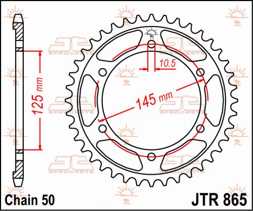 JT SPROCKETS 865-39 REAR SPROCKET