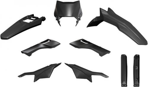 RTECH FULL PLASTIC KIT 6 PCS W/FORK BLACK