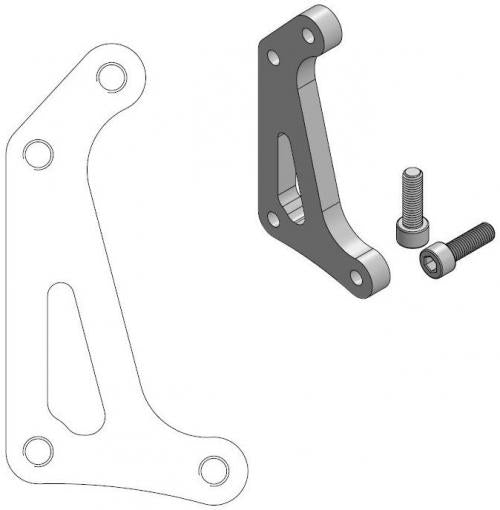 MOTO MASTER 211069, CALIPER ADAPTER BRACKET