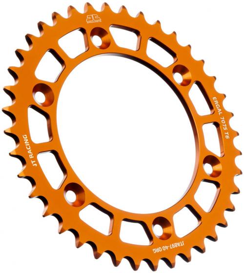 JT SPROCKETS REAR RACELITE ALU 40T ORANGE, 520