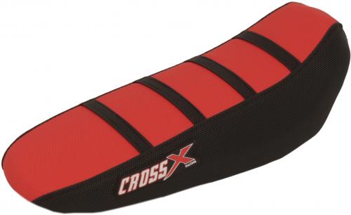 CROSS X SEAT COVER, RED-BLACK-BLACK(STRIPES) M13013RBB
