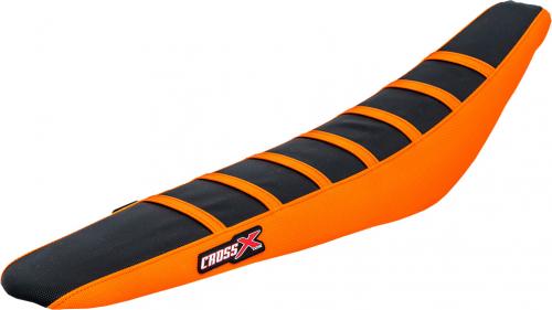 CROSS X SEAT COVER, BLACK/ORANGE/ORANGE (STRIPES) M5163BOO