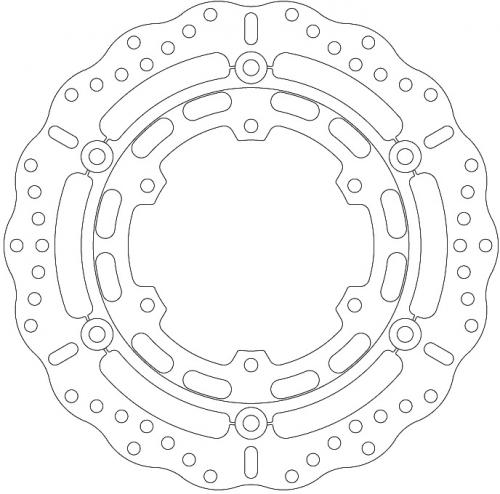 EBC BRAKE DISC MD2128XC 6 BUTTON FLOAT WAVE DISC