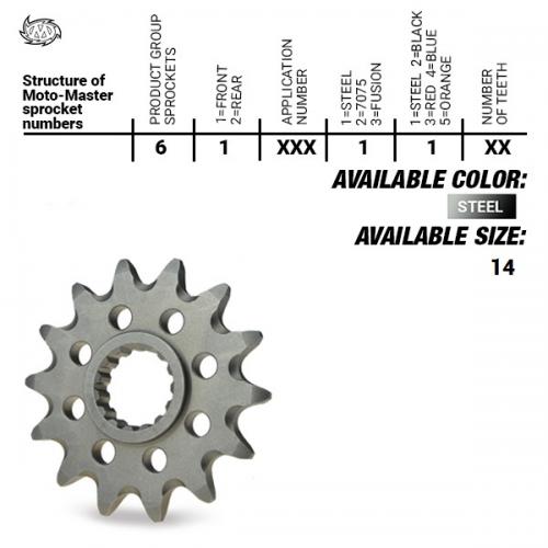 MOTO MASTER FRONT STEEL 14T, 520 37610361114