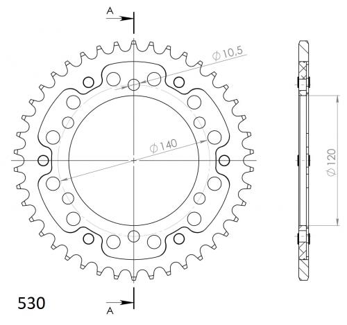 SUPERSPROX SUPERSPROX REAR STEALTH 42T, BLUE, 530 SU649942D