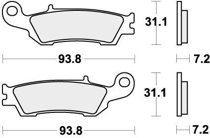 SBS 840CS BRAKE PADS ORGANIC
