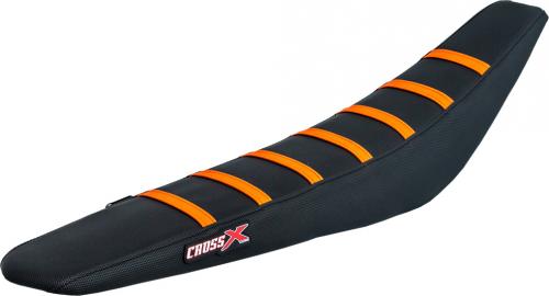 CROSS X SEAT COVER, BLACK/BLACK/ORANGE (STRIPES) M5203BBO