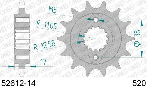 AFAM FRONT 14T, 520 AF15261214