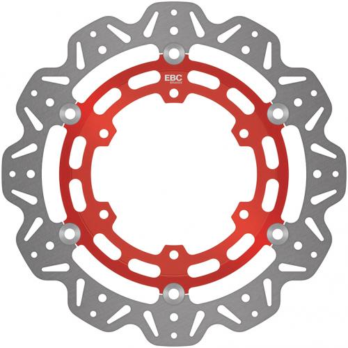 EBC BRAKE DISC VR2128RED VEE FLOATING DISC RED CENTRE