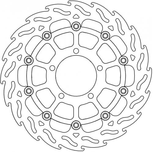MOTO MASTER 112165, FLAME FLOATING ALU DISC 305