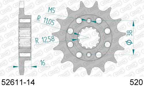 AFAM FRONT 14T, 520 AF15261114