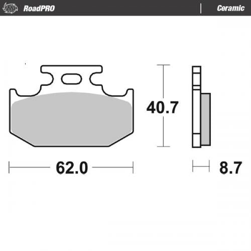 MOTO MASTER 413804, BRAKE PAD ORGANIC