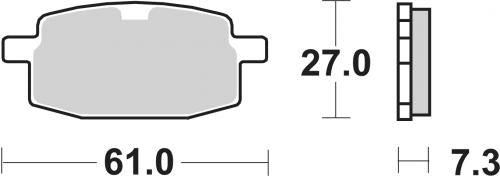 SBS 111CT BRAKE PADS ORGANIC
