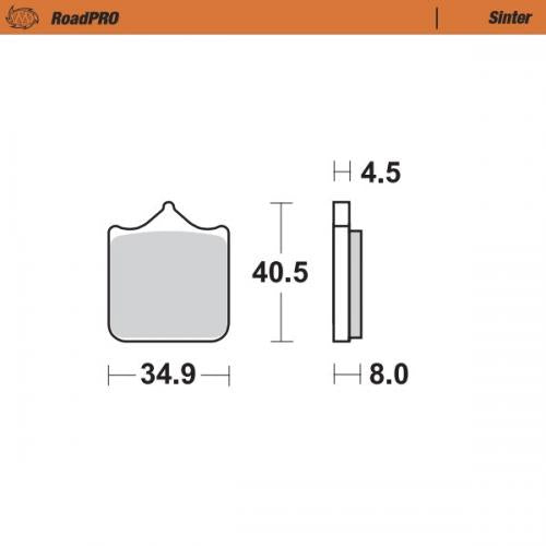 MOTO MASTER 407501, BRAKE PADS SINTER