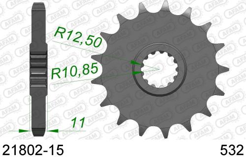 AFAM FRONT 15T, 532 AF12180215