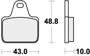 SBS 805DC BRAKE PADS ORGANIC RACING