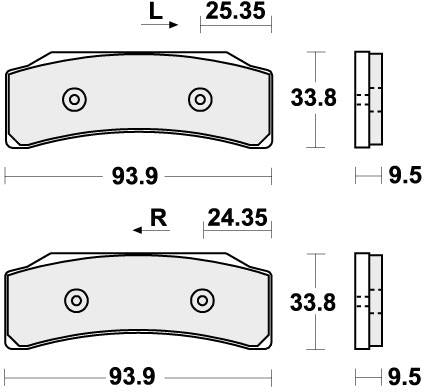 SBS 909DS-2 BRAKE PADS SINTER RACING