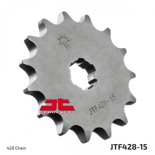 JT SPROCKETS FRONT STEEL 15T, 428 JTF042815