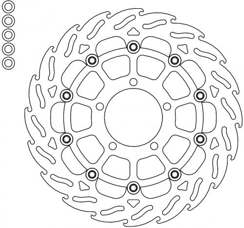 MOTO MASTER 112270, FLAME FLOATING ALU DISC 310