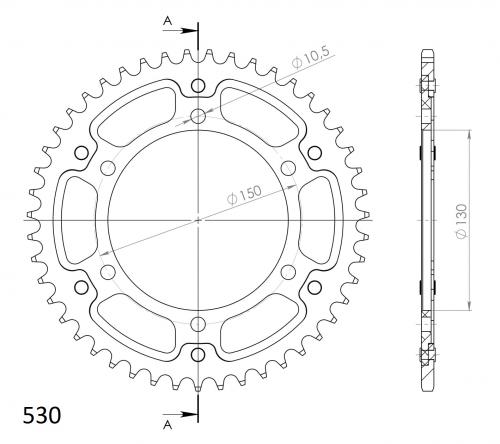SUPERSPROX SUPERSPROX REAR STEALTH 48T, GOLD, 530 SU685948G