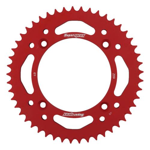 SUPERSPROX SUPERSPROX REAR ALU 49T, RED, 420