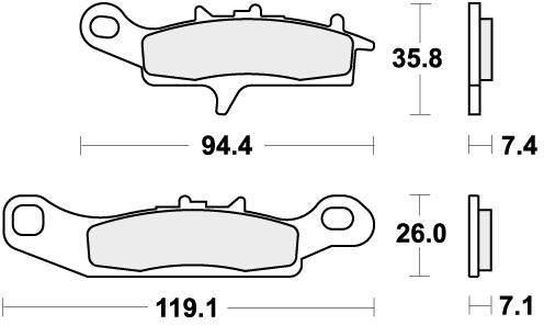 SBS 798RSI BRAKE PADS SINTER RACING