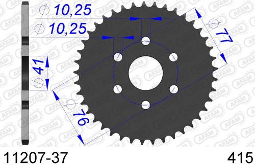 AFAM REAR ALU 37T, 415 AF51120737