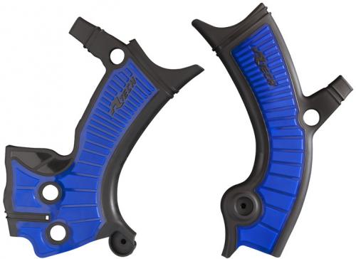 RTECH PLASTIC FRAME PROTEC YAMAHA BLACK/YZ BLUE