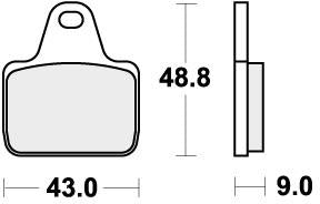 SBS 887RQ BRAKE PADS ORGANIC RACING