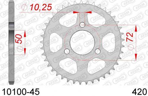 AFAM REAR STEEL 45T, 420 AF21010045