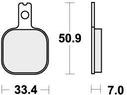 SBS 656DC BRAKE PADS ORGANIC RACING