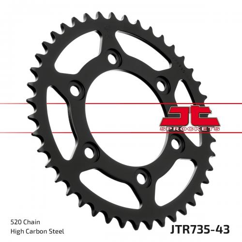 JT SPROCKETS REAR STEEL 43T, 520 JTR073543